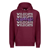 Burgundy wildcats football Premium Hoodie - MaliasSmallBusiness