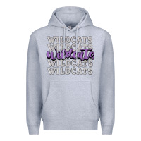 Heather Grey wildcats football Premium Hoodie - MaliasSmallBusiness