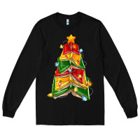 Black christmas book tree Long Sleeve Tee - Zillion Design Studio