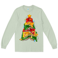 Matcha christmas book tree Long Sleeve Tee - Zillion Design Studio