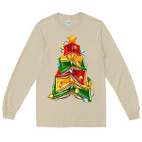 Mushroom christmas book tree Long Sleeve Tee - Zillion Design Studio