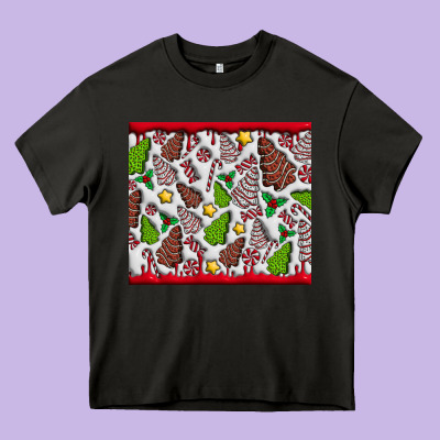 Christmas Cakes Heavy Core Tee Designed By Cowhidedigitalart