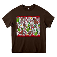 Chocolate Brown Christmas Cakes Heavy Core Tee - CowhideDigitalArt