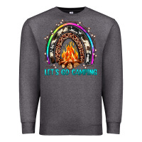 Charcoal Heather let's go camping rainbow Premium Sweatshirt - JahusDesignShop