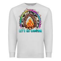 Dove Grey let's go camping rainbow Premium Sweatshirt - JahusDesignShop