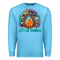 Ocean Blue let's go camping rainbow Premium Sweatshirt - JahusDesignShop