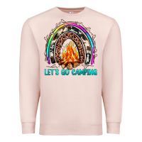 Pale Pink let's go camping rainbow Premium Sweatshirt - JahusDesignShop