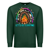 Sports Green let's go camping rainbow Premium Sweatshirt - JahusDesignShop