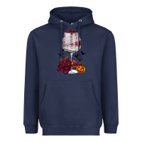 Navy halloween roses wine Heavyweight Hoodie - FaDigitalArtStudio