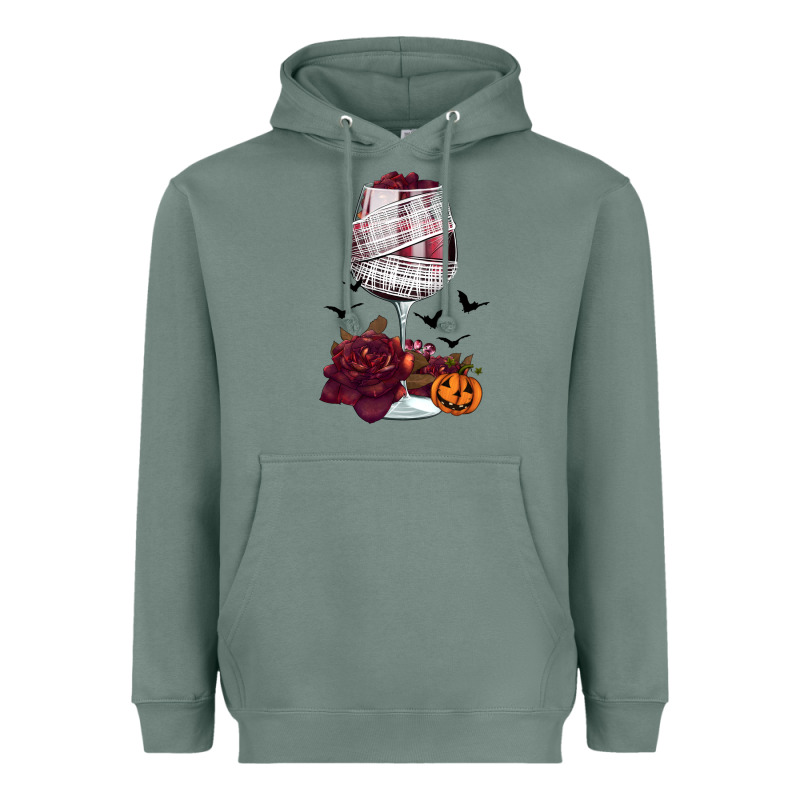Halloween Roses Wine Heavyweight Hoodie by FaDigitalArtStudio | Teevron