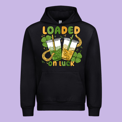 Loaded On Luck Urban Hoodie Designed By Maliassmallbusiness