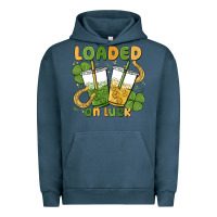 Pigment Midnight Navy loaded on luck Urban Hoodie - MaliasSmallBusiness
