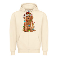 Sandshell toy poodle with christmas lights Zipper Hoodie - RanaPortraitStore