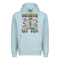 Blue Mist running on lit tea Premium Hoodie - MaliasSmallBusiness