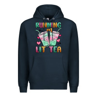 Navy running on lit tea Premium Hoodie - MaliasSmallBusiness