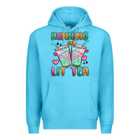 Ocean Blue running on lit tea Premium Hoodie - MaliasSmallBusiness