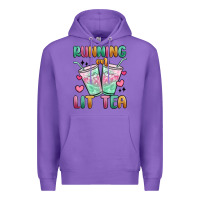 Purple running on lit tea Premium Hoodie - MaliasSmallBusiness
