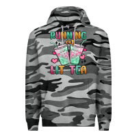 Slate Camo running on lit tea Premium Hoodie - MaliasSmallBusiness