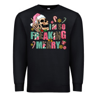 Black i m so freaking merry Premium Sweatshirt - AdoDesignShop