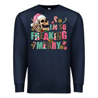 Navy i m so freaking merry Premium Sweatshirt - AdoDesignShop