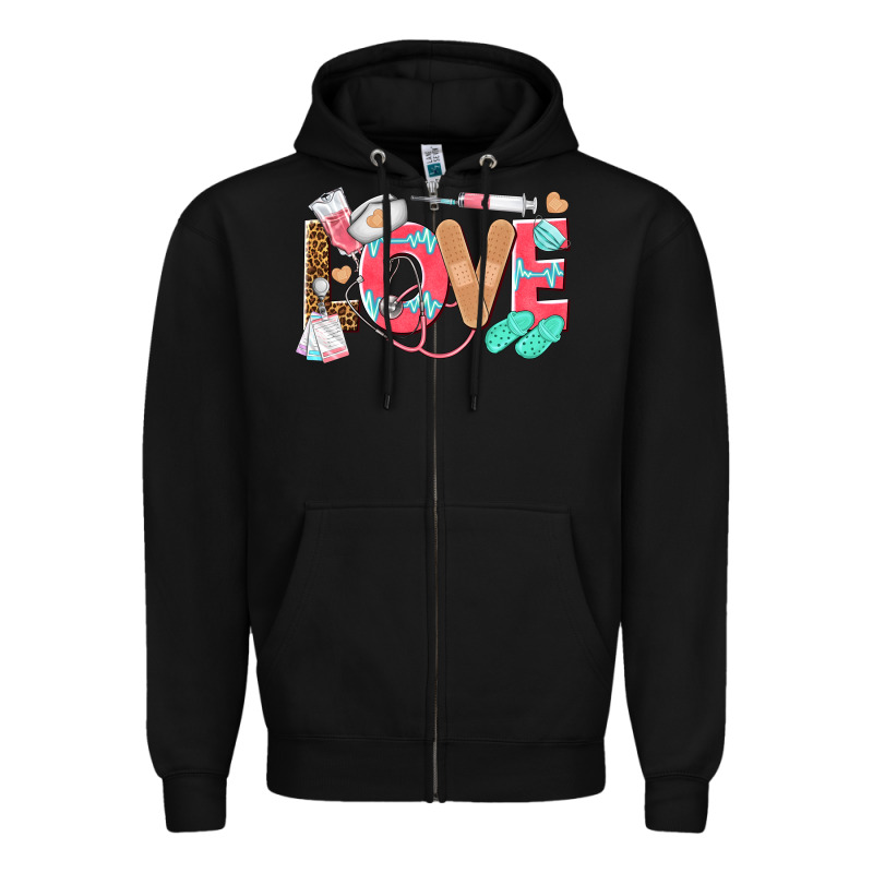 Nurse Love Zipper Hoodie by texasbilliewilder | Teevron