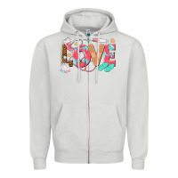 Dove Grey nurse love Zipper Hoodie - texasbilliewilder