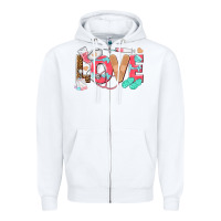 White nurse love Zipper Hoodie - texasbilliewilder