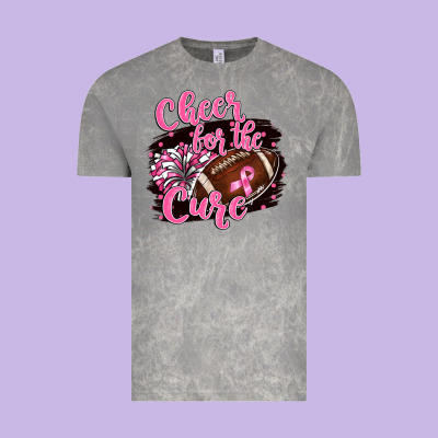 Cheer For The Cure Vintage Tee Designed By Barkaloodesign