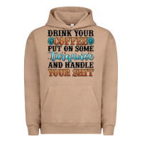 Pigment Burro drink your coffee put on some turquoise and handle Urban Hoodie - MaliasSmallBusiness