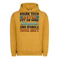 Pigment Peanut Butter drink your coffee put on some turquoise and handle Urban Hoodie - MaliasSmallBusiness