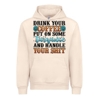 Sandshell drink your coffee put on some turquoise and handle Urban Hoodie - MaliasSmallBusiness