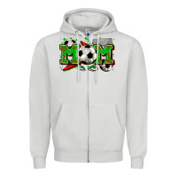 Dove Grey mom soccer Zipper Hoodie - Zillion Design Studio