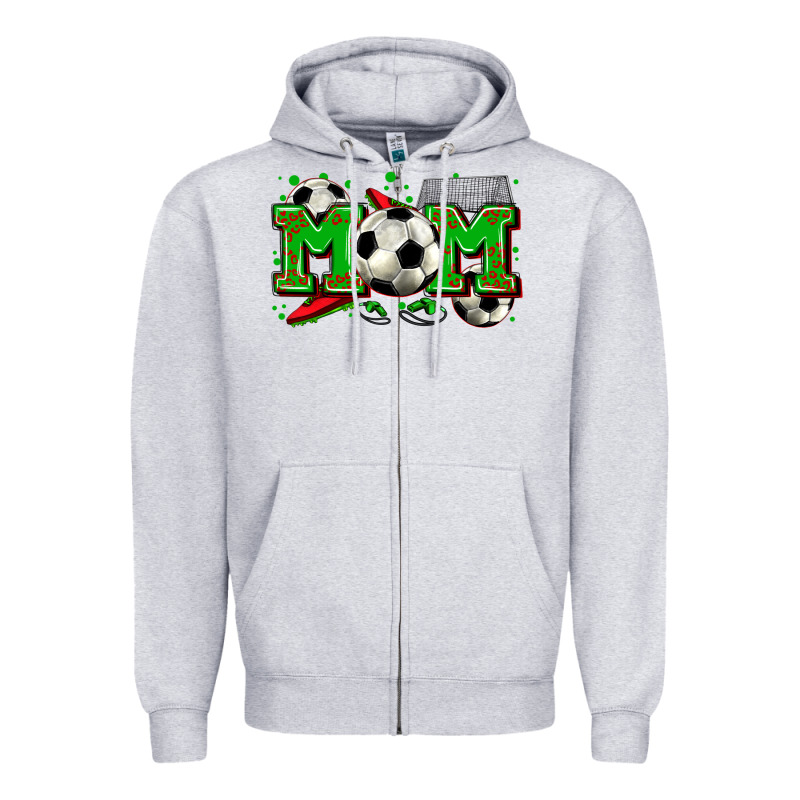 Mom Soccer Zipper Hoodie by Zillion Design Studio | Teevron