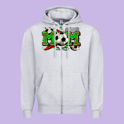 Mom Soccer Zipper Hoodie Designed By Zillion Design Studio