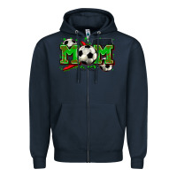 Navy mom soccer Zipper Hoodie - Zillion Design Studio