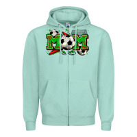 Seafoam mom soccer Zipper Hoodie - Zillion Design Studio