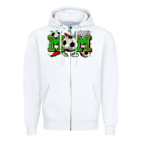 White mom soccer Zipper Hoodie - Zillion Design Studio