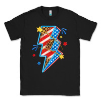 Black America lightning bolt Classic Tee - texasbilliewilder