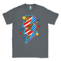 Charcoal Heather America lightning bolt Classic Tee - texasbilliewilder