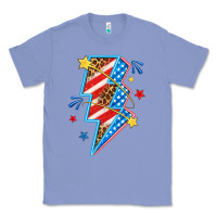 Colony Blue America lightning bolt Classic Tee - texasbilliewilder