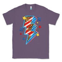Lavender America lightning bolt Classic Tee - texasbilliewilder