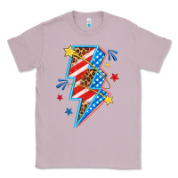 Lilac America lightning bolt Classic Tee - texasbilliewilder