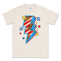 Natural America lightning bolt Classic Tee - texasbilliewilder