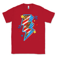 Red America lightning bolt Classic Tee - texasbilliewilder