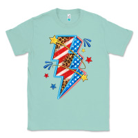 Seafoam America lightning bolt Classic Tee - texasbilliewilder