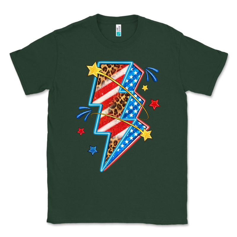 America Lightning Bolt Classic Tee by texasbilliewilder | Teevron
