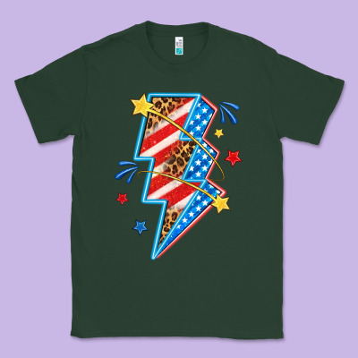 Classic Tee America lightning bolt