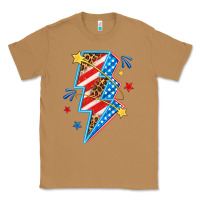 Toasted Coconut America lightning bolt Classic Tee - texasbilliewilder