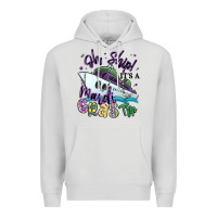 Dove Grey oh ship it's a mardi gras trip Premium Hoodie - MaliasSmallBusiness