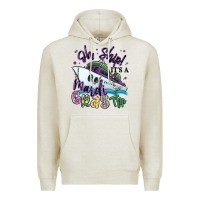 Oatmeal Heather oh ship it's a mardi gras trip Premium Hoodie - MaliasSmallBusiness